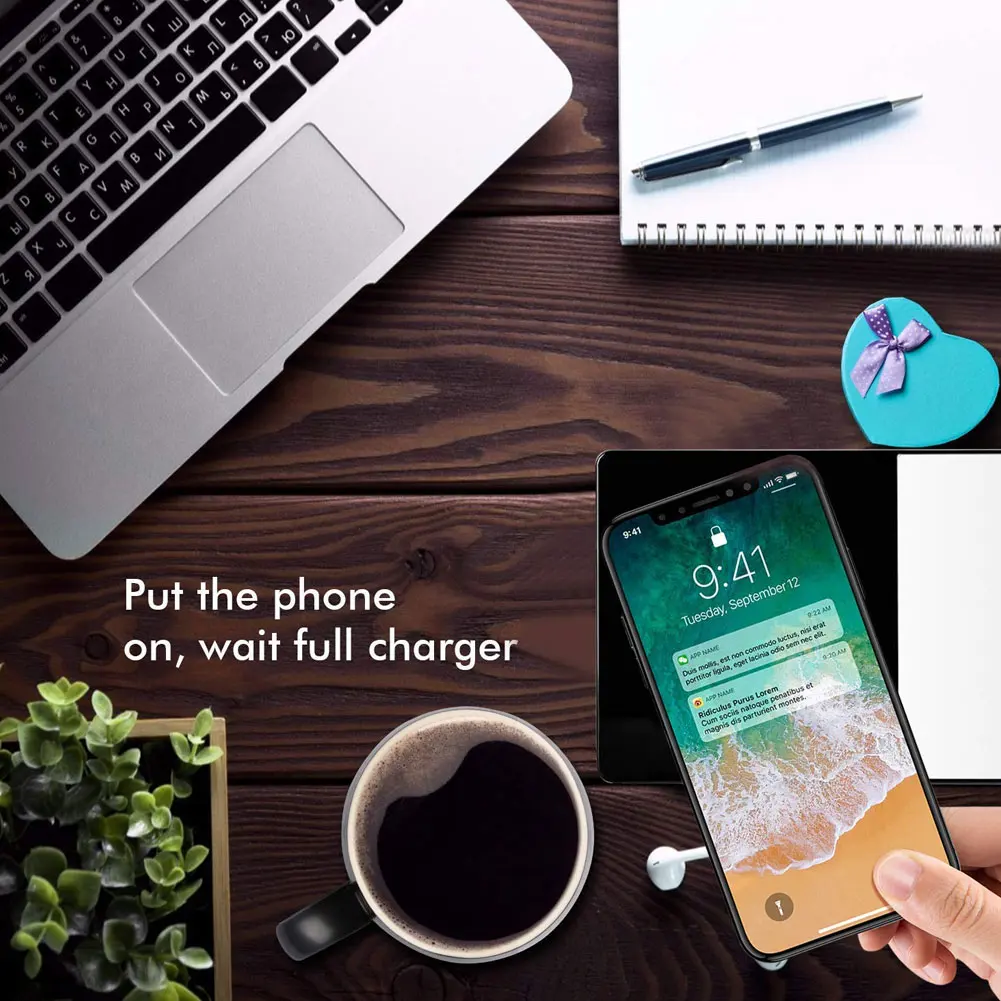 Кружка-подогреватель 2 в 1 беспроводное зарядное устройство для дома офиса кофе