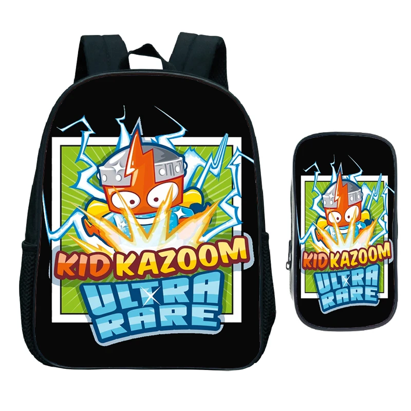 

2 Pcs/set Kids Toddler Super Zings Backpacks Cartoon Game School Bags Boys Girls Primary Kindergarten Bagpacks Travel Bags