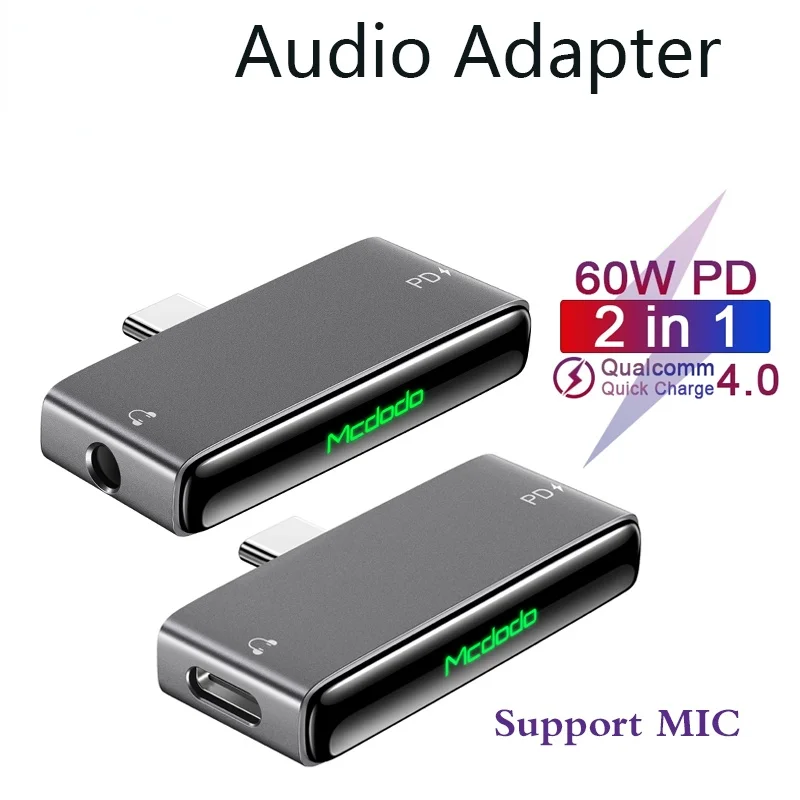 

Адаптер для наушников SHACKE с разъемами типа C и типа C на 3,5 мм