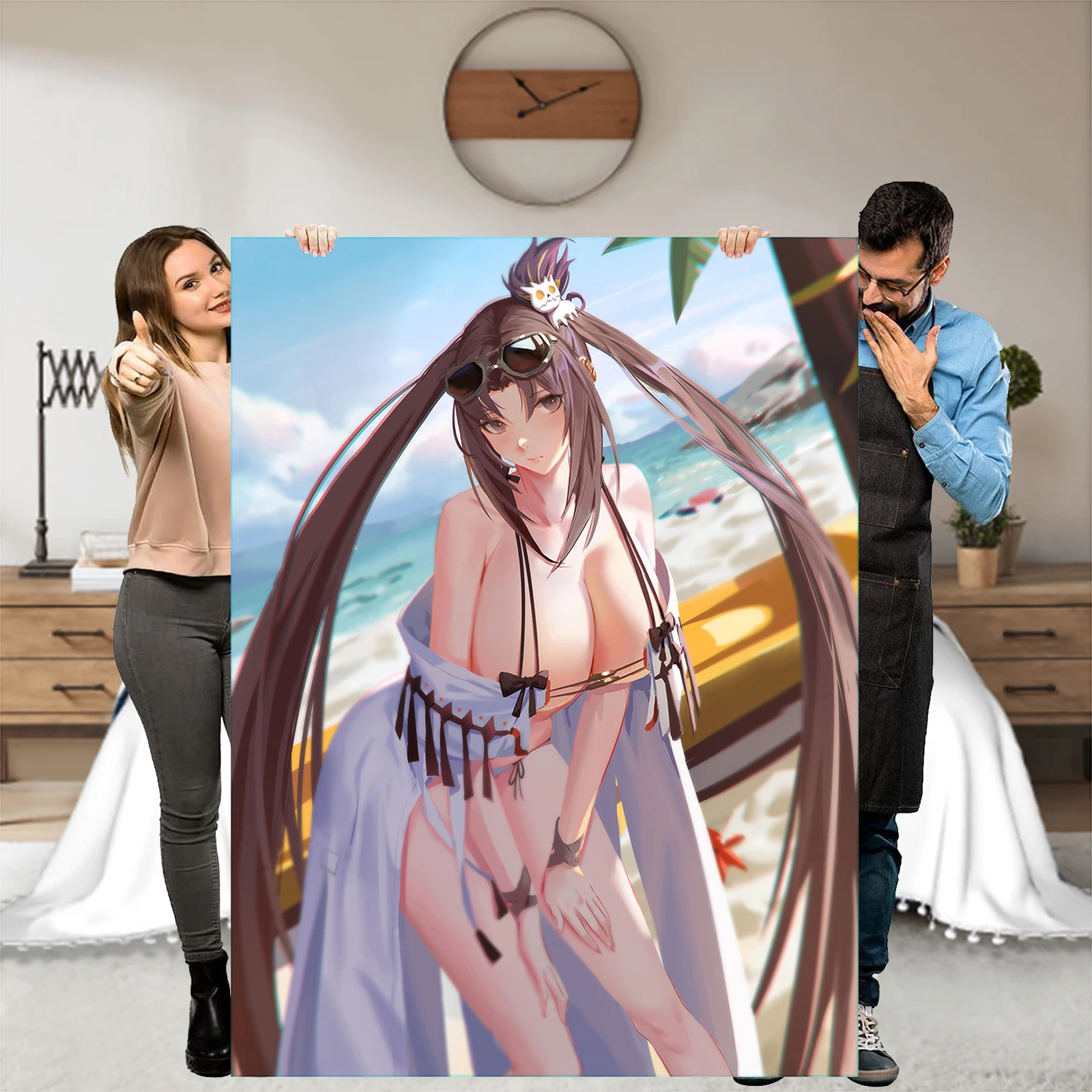 

Fate Grand Order Throws FGO Gmae CG Throw Adult Artist Sofa Blankets Hentai Anime Game Sexy Doujin Poster Flannel Fleece Blanket