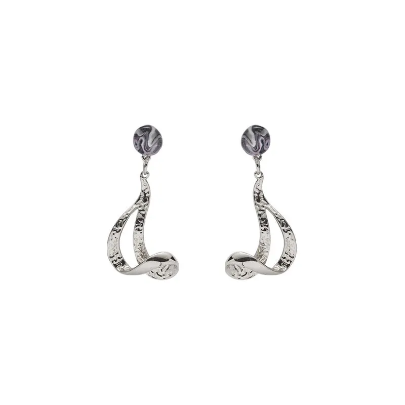 

Earrings Female Geometric Irregular Earrings Advanced Temperament Niche Design Accessories Metal Hollow Earrings