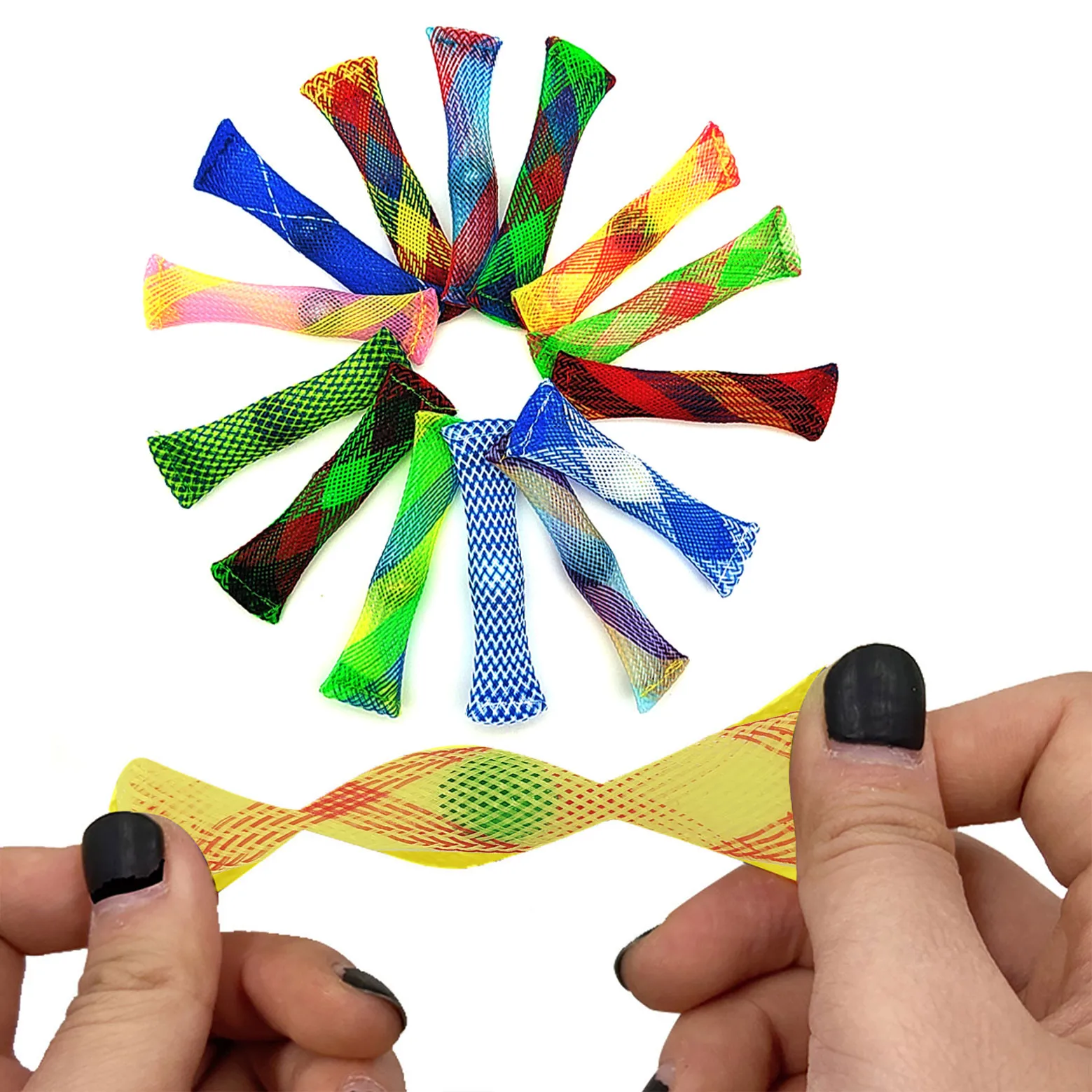 

Popit Ball Autism Adhd Anxiety Therapy Toys Edc Stress Relief Hand Fidget Toy Net Tube With Glass Marble Decompression Toy