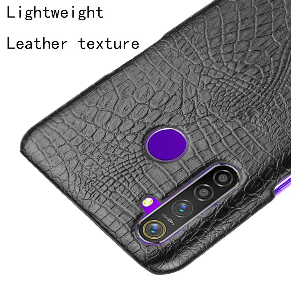 Realme 5 Pro Чехол класса люкс из искусственной кожи чехол для телефона модный Ультра