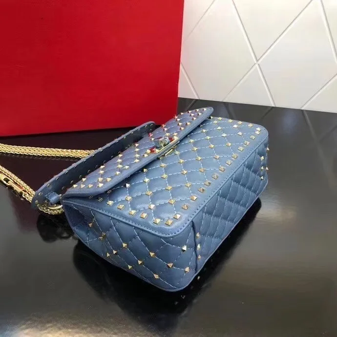 

Diamond Lattice Rivet Women Shoulder Bag Genuine Leather Crossbody Messenger Bags Sac A Main Femme Sac A Main Tasjes Dames