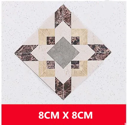 8CM X8CM 20 шт., европейская самоклеящаяся напольная мозаичная плитка, стикер s, водонепроницаемая Керамическая Настенная Наклейка, обои для домашнего декора, строительный инструмент - Цвет: 8CM X8CM
