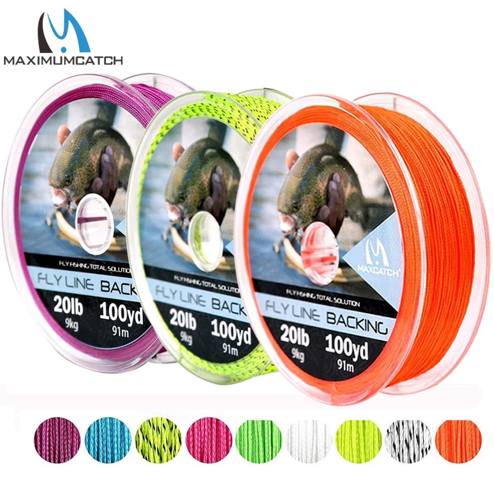 Maximumcatch Braided Backing Line Fly Fishing Line 20/30LB 50/100/300Yards Multi Color Fly Line