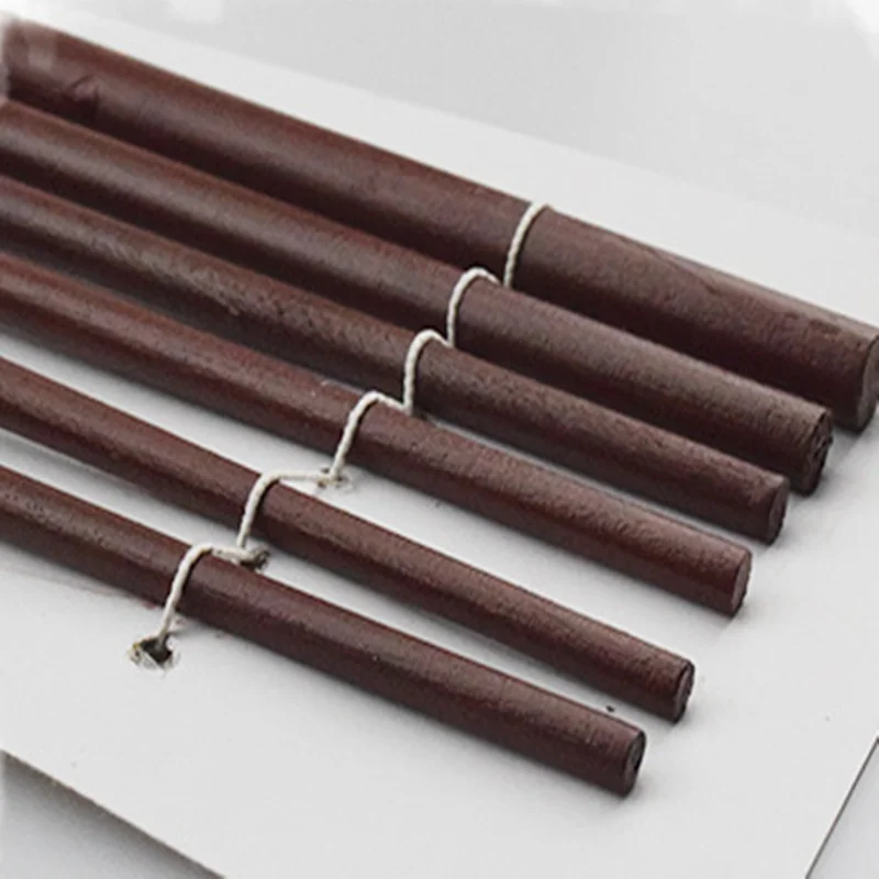 6 шт коричневый волос из нейлона с деревянной ручкой разных Размеры акварель