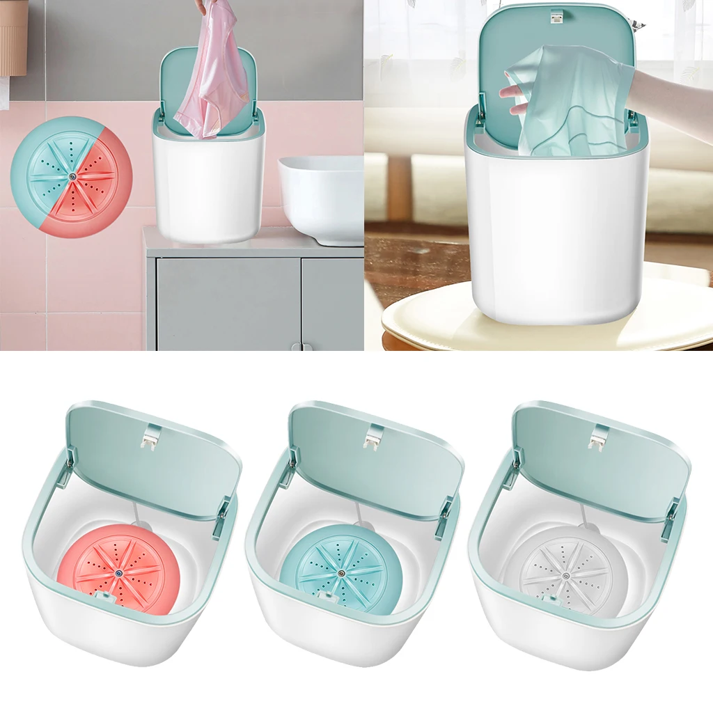 

Mini Portable Washing Machine Laundry Washer Rotating USB Travel Motorhome