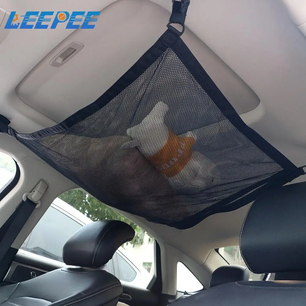 

Сетчатая Сумка женская Универсальная регулируемая Автомобильная потолочная сетка для хранения карманные аксессуары для интерьера