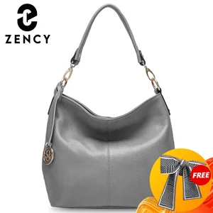 Zency Charm фиолетовая женская сумка на плечо из 100% натуральной кожи, модные женские сумки через плечо, элегантная женская сумочка