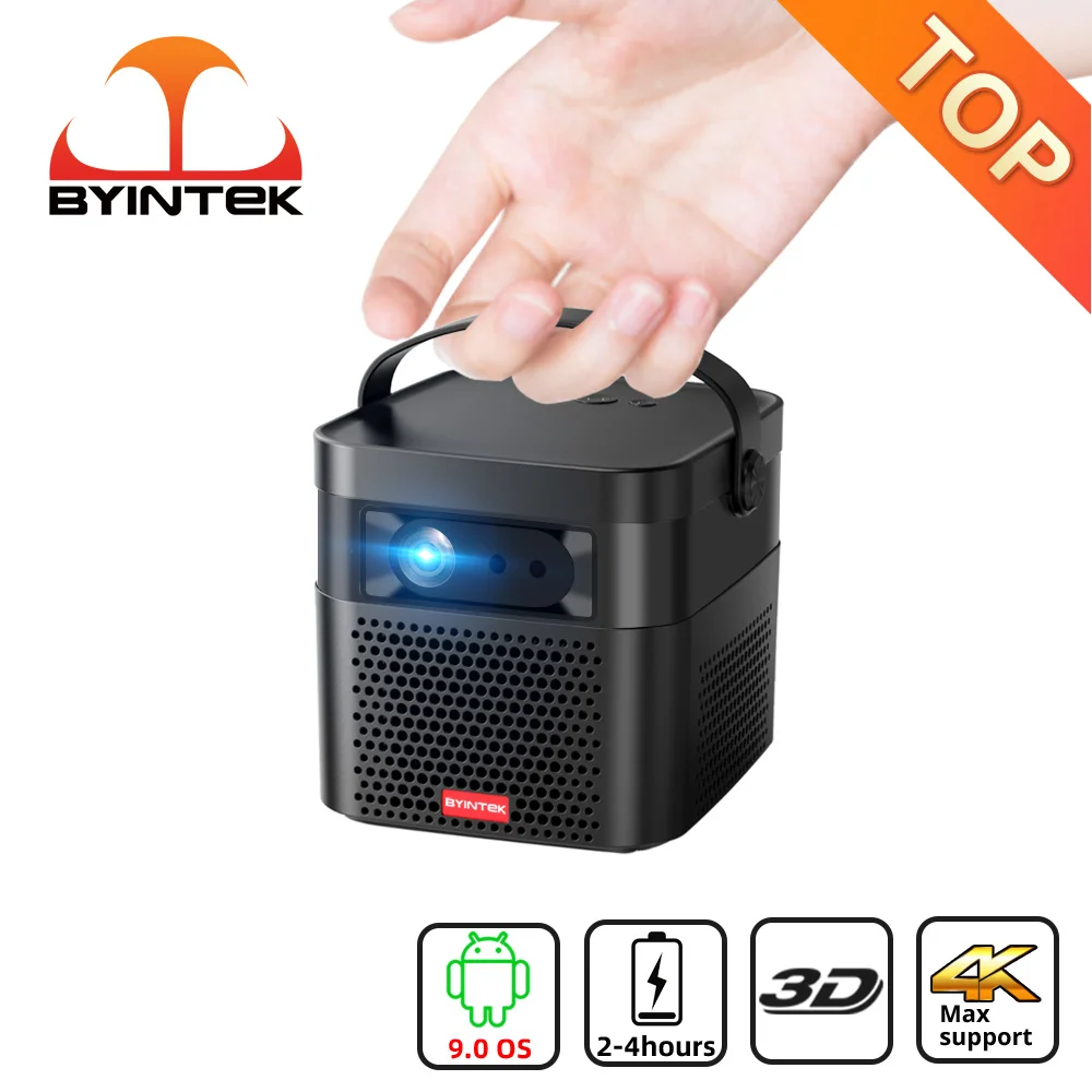 

BYINTEK U70 Pro умный 3D наружный Android WiFi Портативный 1080P 4K светодиодный DLP мини-проектор Full HD для смартфона с батареей