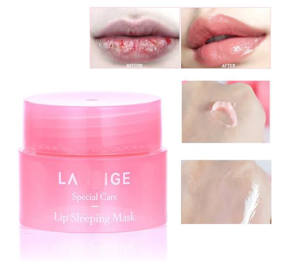 Ночная маска для губ корейская увлажняющий бальзам 3 г | Красота и здоровье