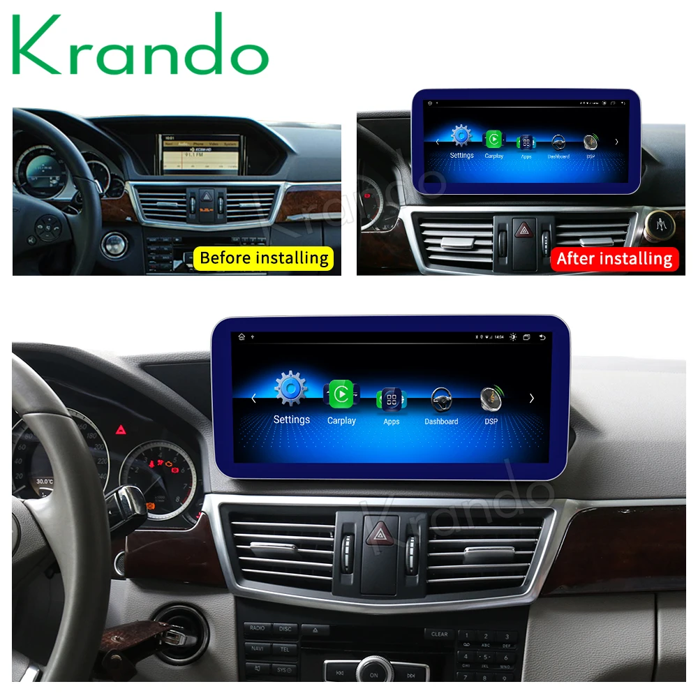 Krando Android 10 0 8 Core 4 Гб + 64G для Benz E Class mercedes W212 E200 E230 2009 2012 Центральный multimidia android в