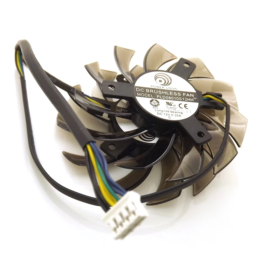 PLD08010S12HH 75 мм 12V 0.35A для MSI GTX 560 570 580 R6770 R6870 R6950 Twin Frozr II видео карта двойной