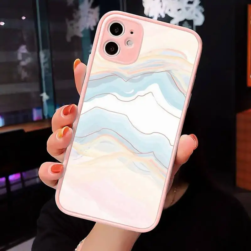 

Vintage Marble Phone Case matte transparent For iphone 7 8 11 12 plus mini x xs xr pro max cover