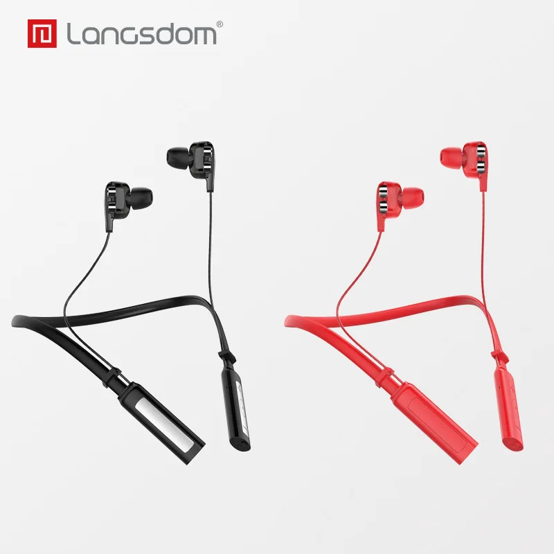 Langsdom шейные спортивные Bluetooth наушники портативные супер бас стерео беспроводные