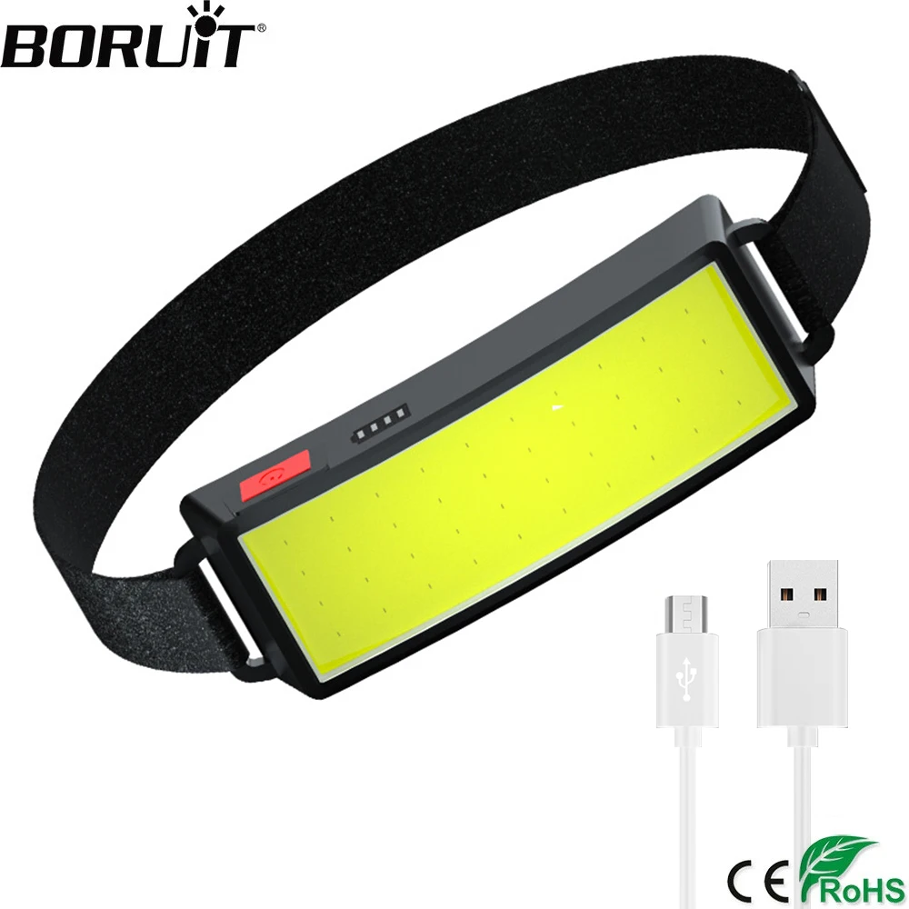 BORUiT мини COB светодиодные фары со встроенным аккумулятором - Цена: 7.09
