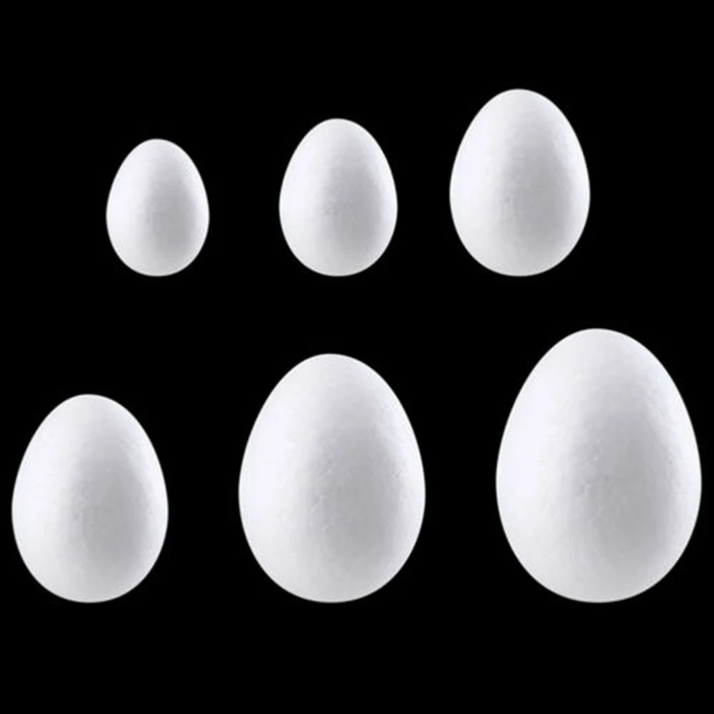 

15Pcs 5/6/7/8/9/10cm Non-painted Children Kids DIY Foam Eggs Easter Decoration Party Supplies Easter Gift