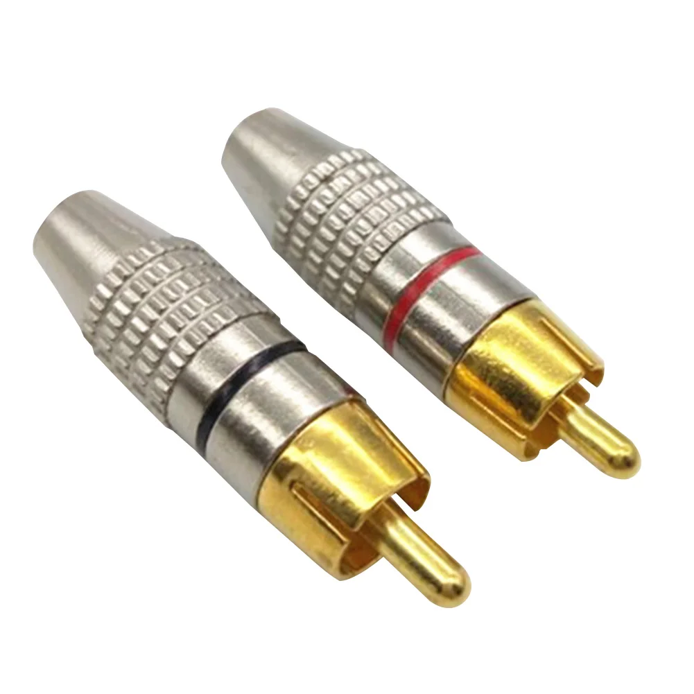 10 шт. мужской сварки Бесплатный Phono пайки динамик Блокировка прочный аудио разъем