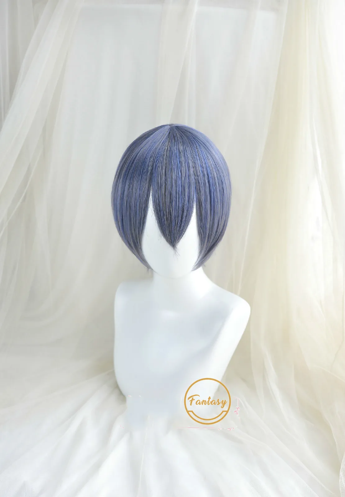 Парик для косплея черного Батлера с короткими синими волосами| |