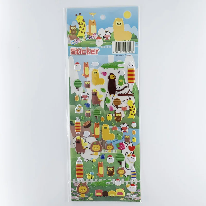 4 листа/уп наклейки для ногтей комплект Симпатичные животные панда с