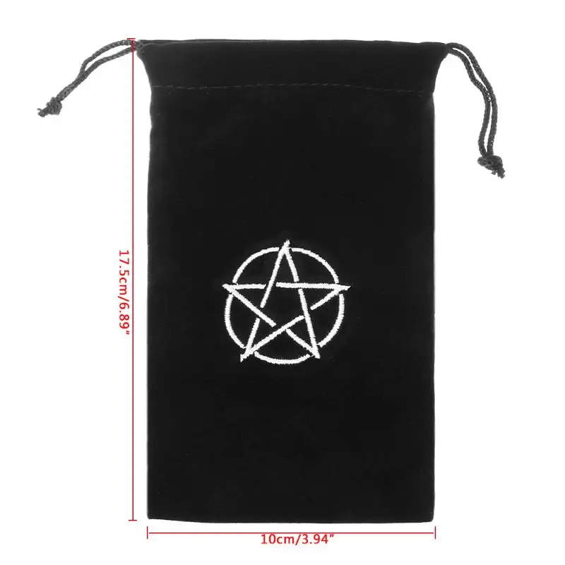 

Velvet Pentagram Tarot Storage Bag Board Game Card Embroidery Drawstring Package PXPF