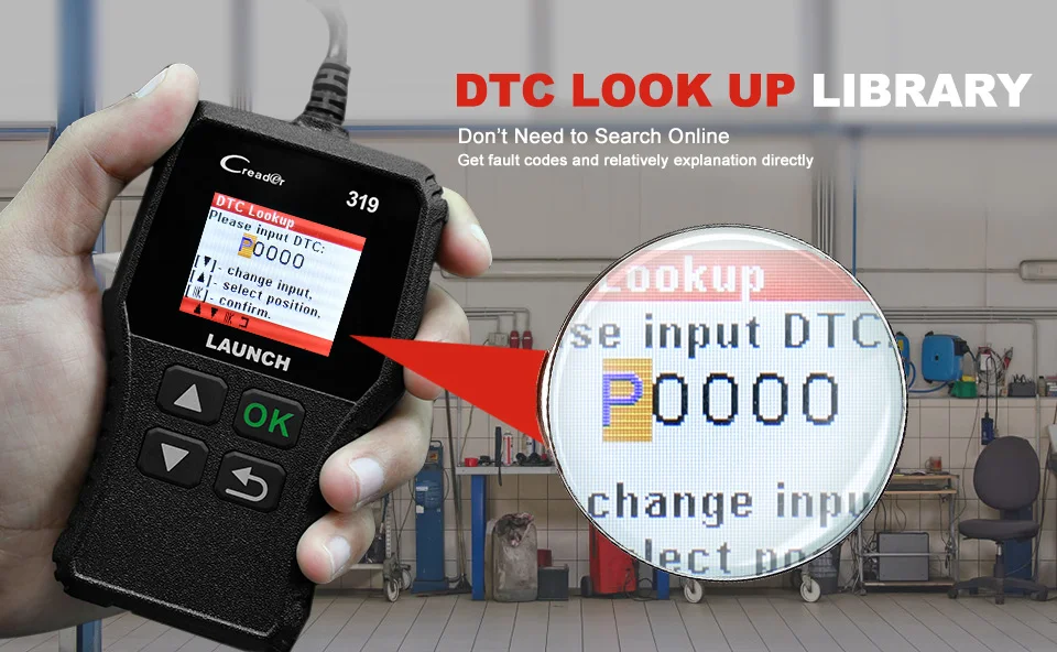 Launch Creader 319 OBD2 сканер Код ошибки автомобиля считыватель автомобильный полный OBDII сканер Авто диагностический инструмент PK Creader 3001