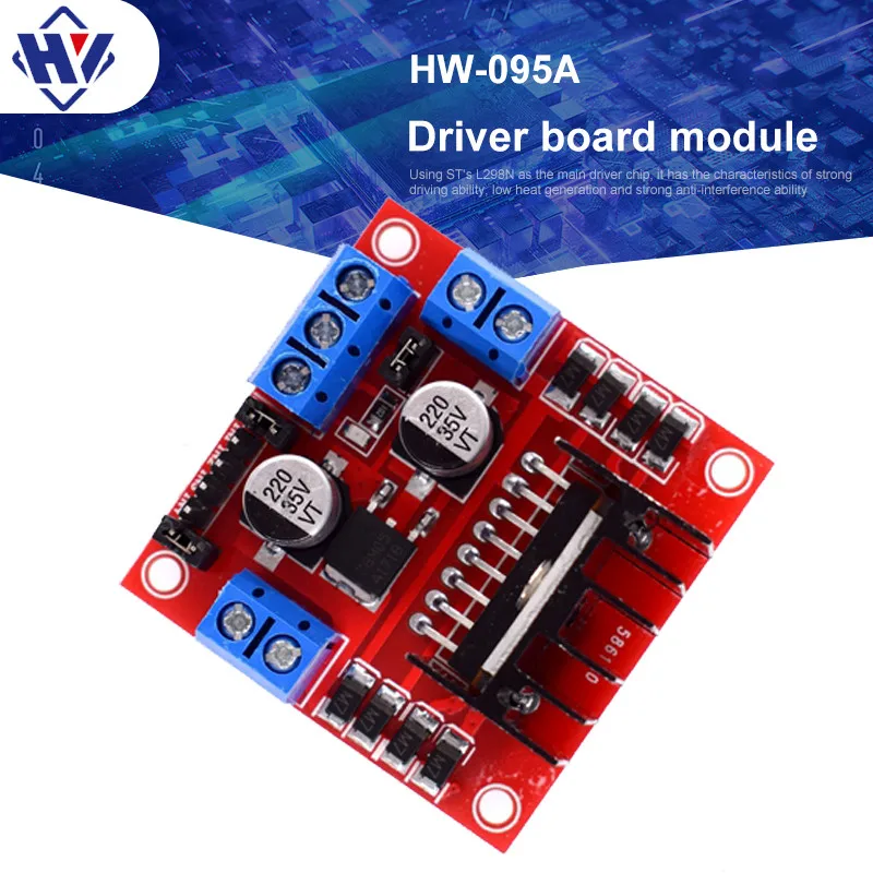 

5pcs/lot L298N Driver Board Module L298 Stepper Motor Smart Car Robot Breadboard Peltier High Power DC Motor Driver for Arduino
