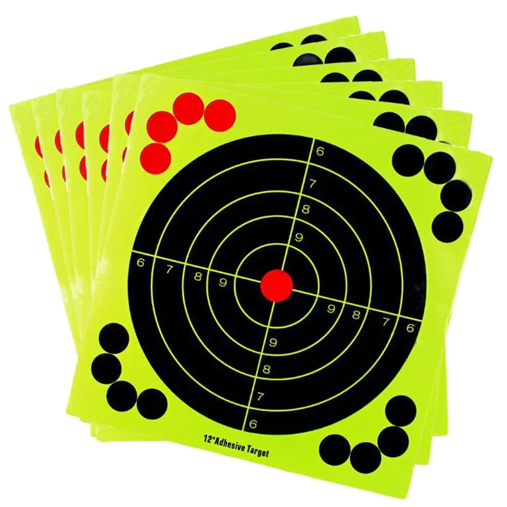 

50/20 Pcs Lot Color Splash Flower Target 12 inch Adhesive Reactivity Target for Gun Rifle Pistol Training Hunting Accessories
