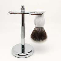 teyo synthetic shaving brush set include shaving stand and brush perfect for wet shave cream razor beard brush tools