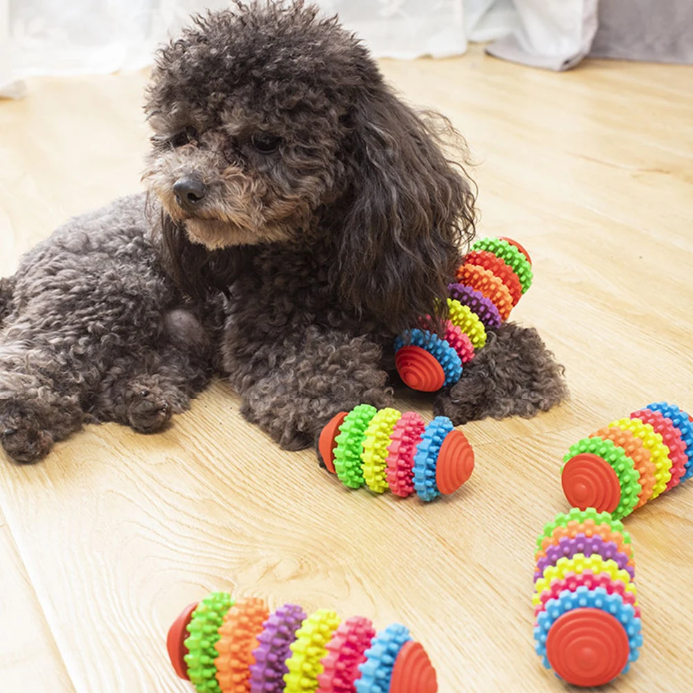 Жевательные игрушки для питомцев красочная Прочная резиновая зубчатая игрушка