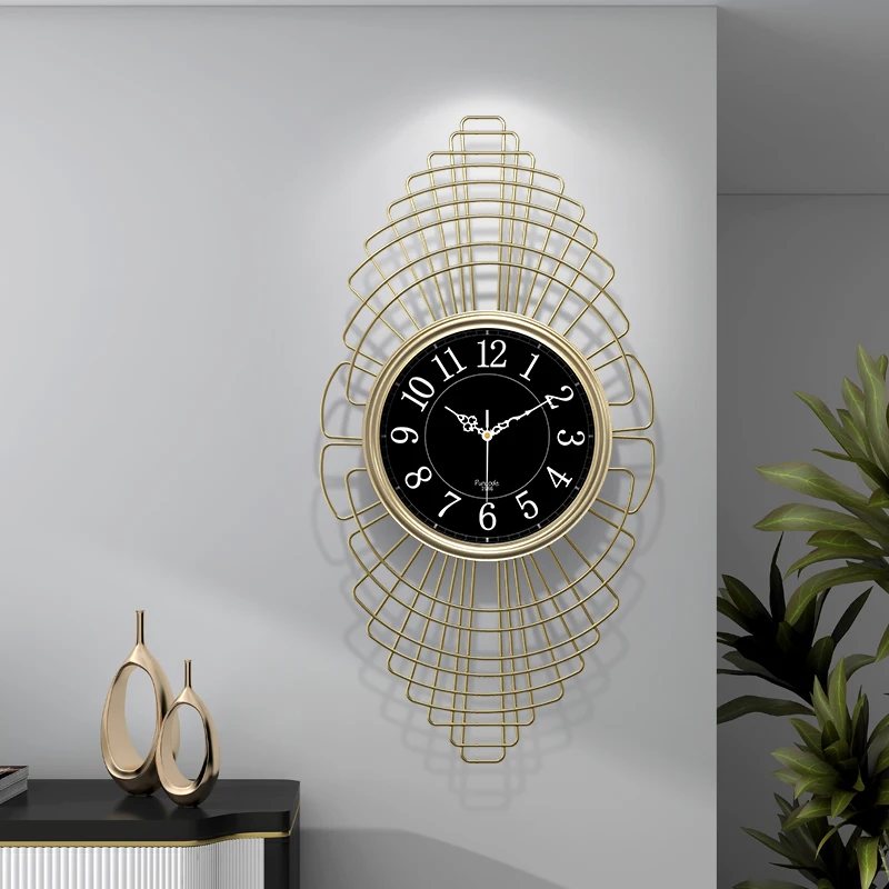 

Часы настенные электронные бесшумные, дизайнерские железные с бесшумным механизмом для гостиной, домашний декор