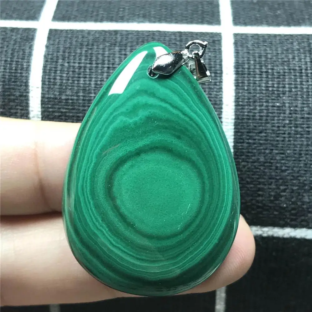 100% натуральный зеленый Малахитовый кулон для женщин леди кристалл 41x29x6 мм камень