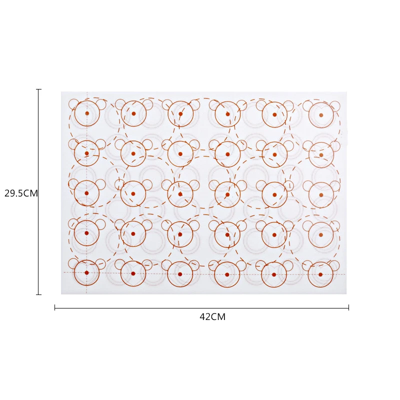 Силиконовая выпечка пирожных макарон коврик антипригарная Макарон бумага
