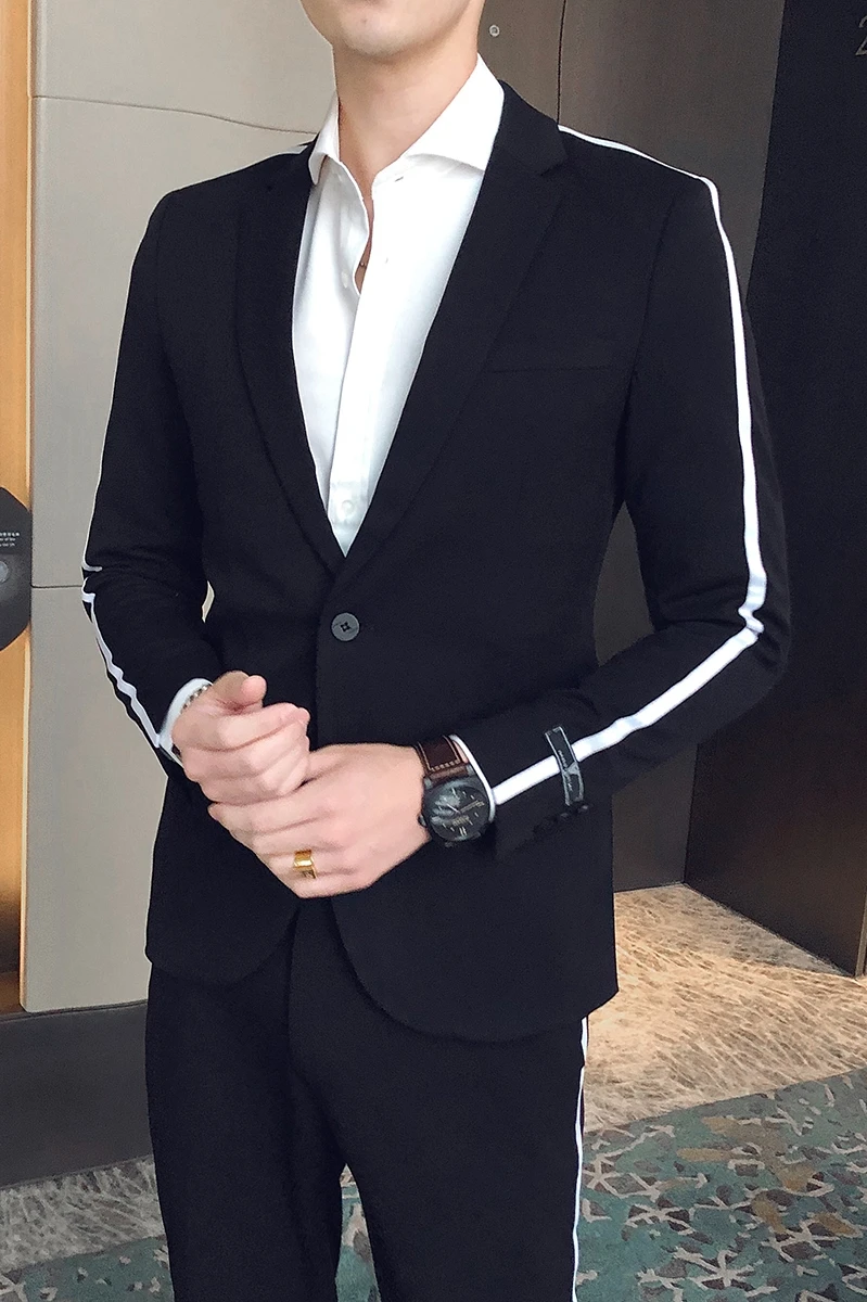 Мужской костюм Gzdeerax из 2 предметов роскошные однобортные мужские костюмы в