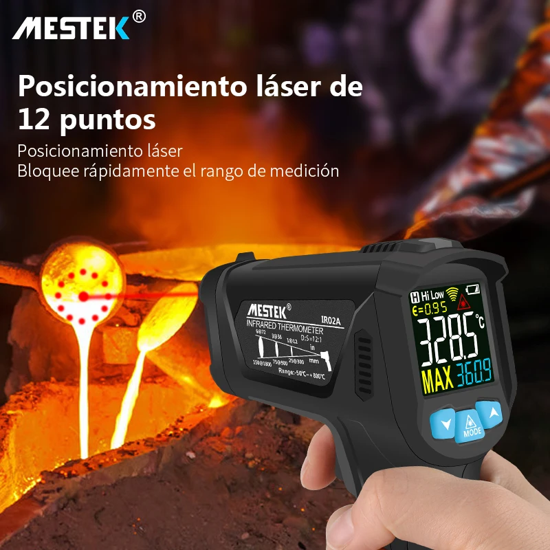 Цифровой бесконтактный термометр инфракрасный от-50 до 800 градусов | Инструменты