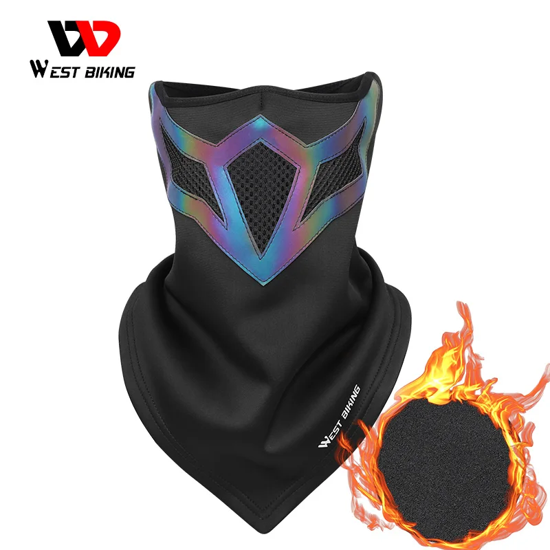 WEST BIKING теплая треугольная маска зимняя уличная спортивная Флисовая Балаклава