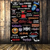 hard rock heavy metal music banners flags tapestry band posters hd canvas printing art tapestry mural wall decoration gift b