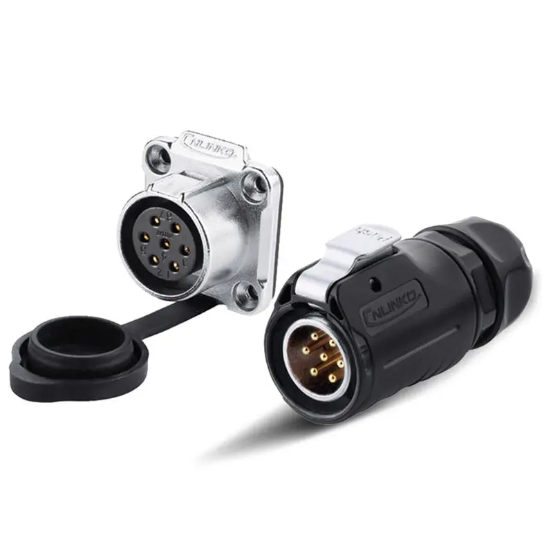 LP20 DC Вольт 2 3 4 5 7 9 12 Pin круговой промышленный мужской/женский разъем и розетка
