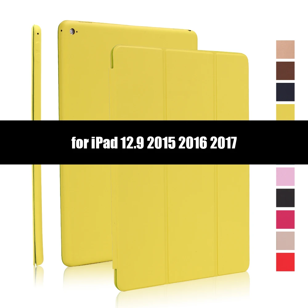 Yellow Green-1 Ультратонкий умный чехол для iPad Pro 12,9, складной чехол-книжка из искусственной кожи s для iPad Pro 12,9 Pro 11 12,9 - Цвет: Yellow Green-1