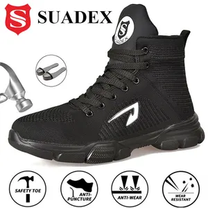 Сапоги SUADEX мужские рабочие, всесезонные, не Разбиваемые, стальной носок, рабочая обувь, размеры 48