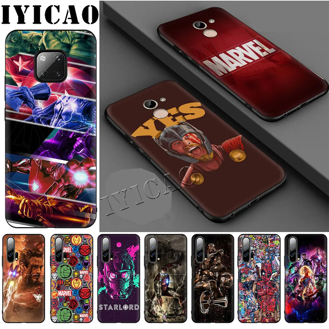 IYICAO с принтами &quotMarvel&quot &quotМстители&quot супергерой мягкий чехол для huawei Y6 Y5 2017 Prime