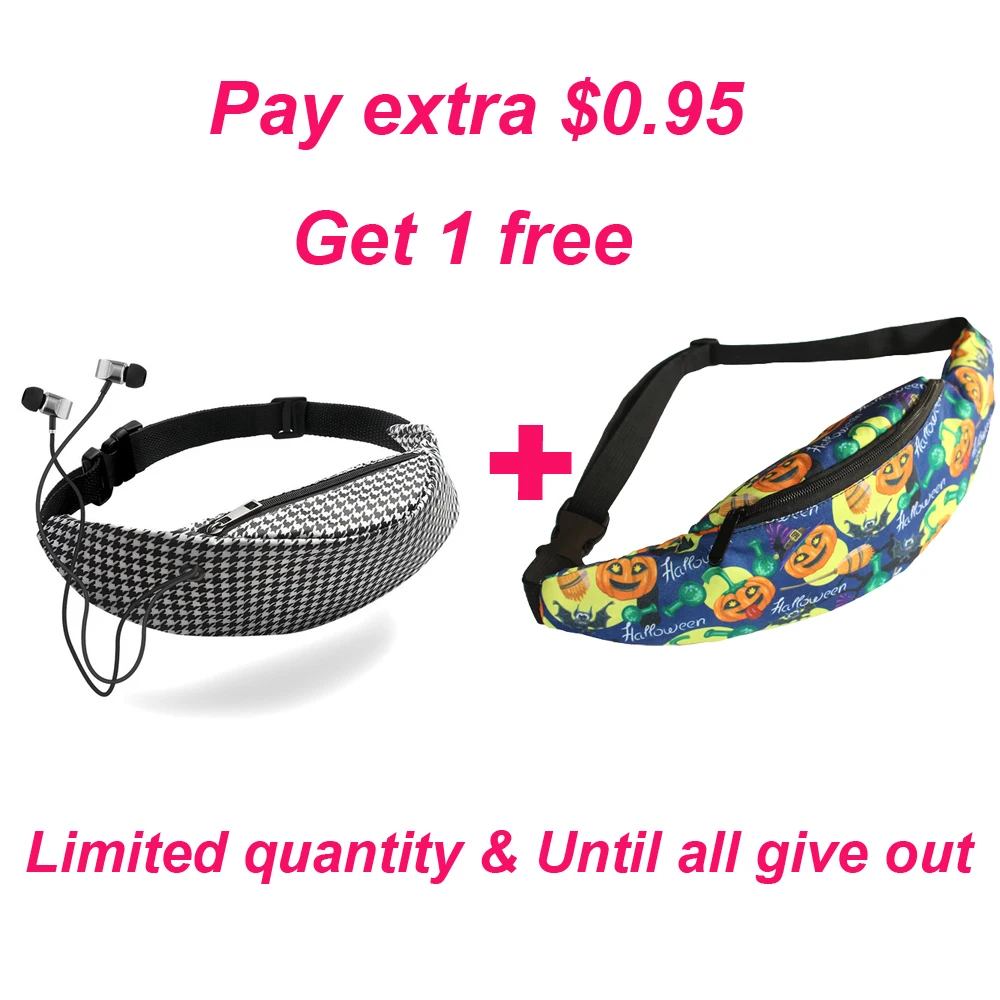 Shop discount 4 Модная женская поясная сумка, поясная сумка с 3D красочным банановым принтом, винтажная поясная сумка для путешествий, сумка для мобильного телефона, пояс для денег, нагрудные сумки - Цвет: Shop discount 4