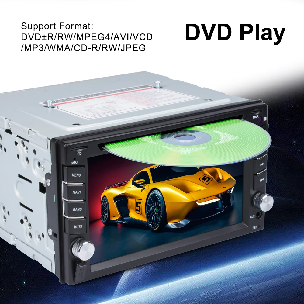 Автомобильный радиоприемник MP5 плеер 2Din автомобильный DVD универсальный GPS
