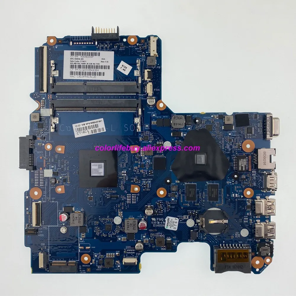 Genuine 858045-601 858045-001 w R5M1-30/2GB GPU w A6-7310 CPU Laptop Motherboard for HP 14-AN Series Notebook PC