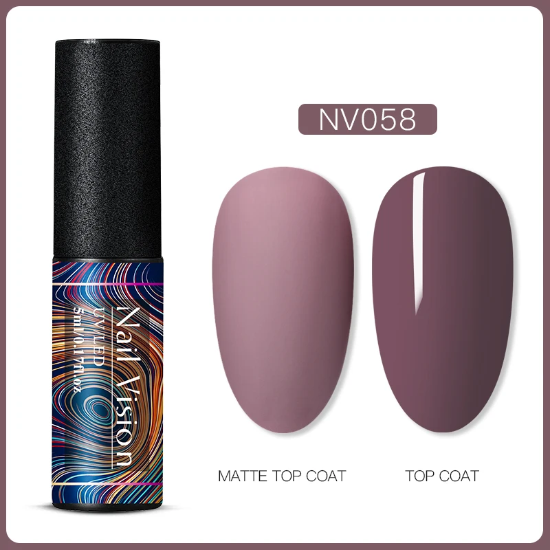S06653 Nail Vision 60 цветов Матовый УФ-гель для ногтей 5 мл чистый цвет матовое верхнее покрытие Впитывающее полуперманентный Гель-лак для ногтей - Цвет: S06653