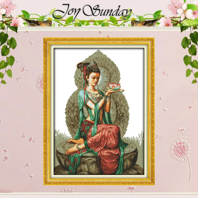 Женский Набор для вышивки крестом Dunhuang Lotus 11CT 14CT китайские наборы крестом|cross stitch