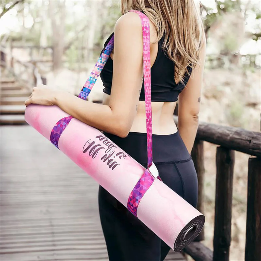 

Yoga Flex Pull Strap Belt Fashion Printed Shoulde Sports Fitness Stretch Straps Resistance Bands Multifunctional Yoga Mat Straps