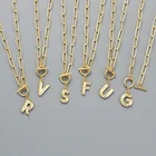 Винтажные ожерелья с инициалом для женщин, толстая Золотая цепочка в стиле хип-хоп, панк, из нержавеющей стали, Изящные Ювелирные изделия, подарки для лучшего друга