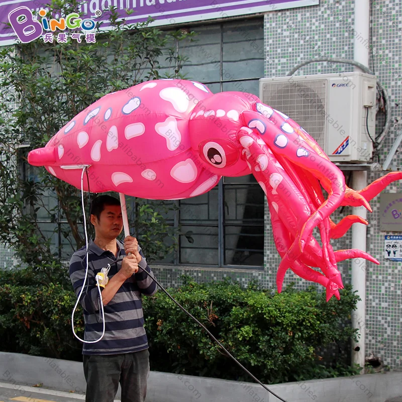 

Vivid 2.4 meters length inflatable squid / 8ft walking inflatable squid costume / cuttlefish inflatable walking costume - toys